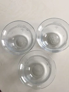 Tazas natillas vintage de zafiro azul FIRE-KING Philbe, juego de 3 ramekin, postre - Imagen 1 de 4