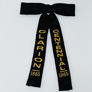 1865 - 1965 Clarion Iowa IA Centennial 100 Year Souvenir Bow Tie Patent Clasp Co