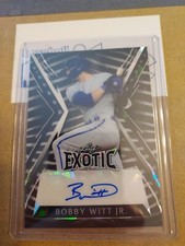 2023 Leaf Exotic Bobby Witt Jr Auto Crystal Zebra # 1/1!!! K.C. Royals #BA-BWJ