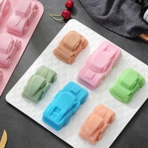 8 Cavity Large Car Jeep Silicone Cake Chocolate Fondant Jelly Candy DIY Mould - Foto 1 di 4