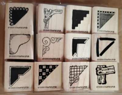 Juego de sellos de goma de 12 piezas Stampin Up Creative Corners  Foto 1 de 3