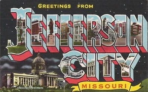 LARGE LETTER - Jefferson City, MISSOURI - 1944 - KEYED - Picture 1 of 2