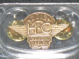 NEW Ladies of Harley Davidson 2013 Club Vest Jacket Hat Pin HOG Owners Group a59 - Picture 1 of 2