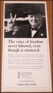 2002 Winston Churchill Stuttering Foundation Print Ad Advertisement Clipping VTG - Picture 1 of 6