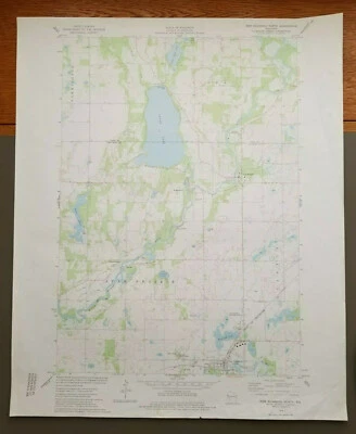 Новая оригинальная винтажная топографическая карта Ричмонд Норт, Висконсин 1974 USGS 27 дюймов x 22 дюйма - Изображение 1 из 4