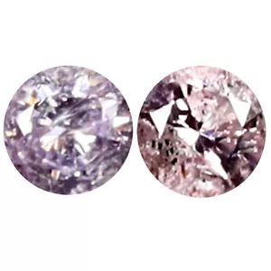 Espectacular par de piedras preciosas de diamante de forma redonda (2 x 2 mm) de 0,08 quilates (2 piezas) - Imagen 1 de 1