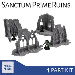 Sanctum Prime Ruins - 28mm 3D Printed Gothic Scatter Terrain Tabletop Wargaming - Picture 1 of 11