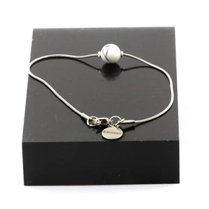 Armband aus Edelstahl 1 Perle Howlith 8 Mm. Made IN Frankreich - Bild 1 von 2