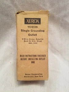 XEROX vintage single grounding outlet 20a 125 volts 914 copier  - Picture 1 of 3