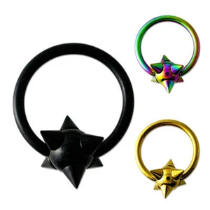 ❤ 1,6mm Klemmkugel Ball Closure Ring BCR Stachelkugel Spikes Spitze Piercing Ohr - Bild 1 von 1