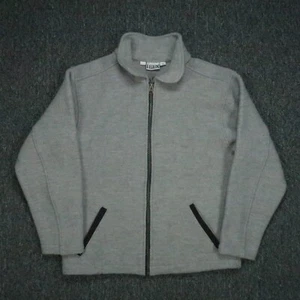 IBEX Jacket Womens Medium Gray Pure New Wool Full Zip Pockets - Picture 1 of 10