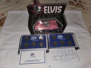 Corgi Classics Elvis Thunderbird & (2) U.S. MINT 50 STATE Quarter PROOF SET - Picture 1 of 2