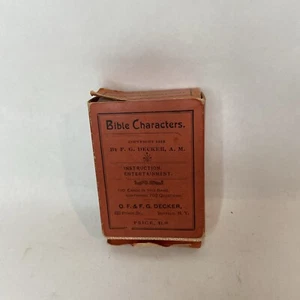 Antique 1915 Bible Characters Trivia Card Game By F.G. Decker A.M. Rare - Picture 1 of 10