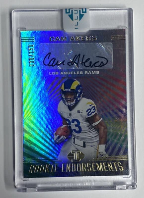 2020 Panini Illusions Rookie Endorsements Cam Akers RC Auto 038/150 - Image 1 of 4