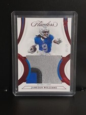 2022 Panini Flawless Ruby /15 Jameson Williams #RP-JW Rookie Patch RC