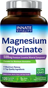 Magnesium Glycinate 500Mg, 70Mg Elemental Magnesium per Cap, High Absorption, No - Picture 1 of 13
