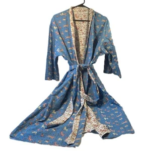 Entzückender NNT Wende-Kimono aus Baumwolle mit Hundemotiv Bademantel Einheitsgröße - Bild 1 von 7