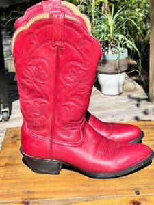 Ariat Heritage Boots Women's 6.5B Rosy Red Western Rodeo Dancing cowgirl #15761 - Picture 1 of 8