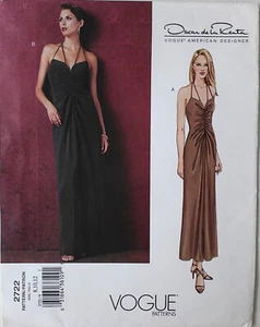 Vogue 2722 Oscar De La Renta Misses Dresses Sewing Pattern Sz 8-10-12 - Picture 1 of 1