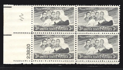MOMEN: US STAMPS #956 PLATE BLOCK OF 4 MINT OG NH SUPERB GEM LOT #80371 - Image 1 of 2