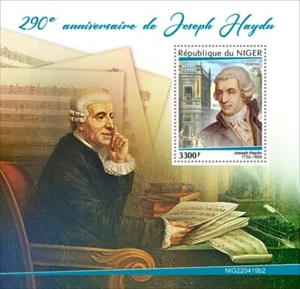 Níger - Compositor Joseph Haydn 2022 - Hoja de recuerdo de sello - NIG220419b2 - Imagen 1 de 1