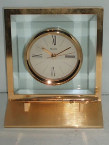 BULOVA DESK CLOCK with Pen B2836 ALLURE Executive Collection NEW OLD STOCK - Picture 1 of 5