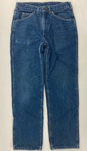 VTG 80s Osh Kosh Mens 32x30 Flannel Lined Dark Wash Blue 5 Pocket Jeans USA Made - Picture 1 of 9