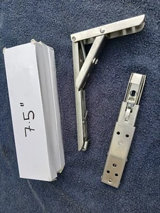 3 x Paar Edelstahl, klappbare Regalträger. - Bild 1 von 3