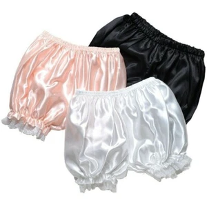 Damen Satin Höschen Kürbis Blüher Shorts Unterwäsche Unterhose Spitze - Bild 1 von 22