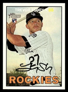2016 Topps Heritage #707 Trevor Story Rookie ROCKIES - Picture 1 of 2