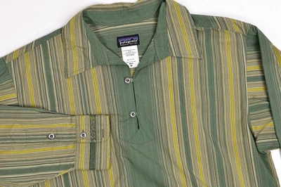 PATAGONIA Men's Green King Snake Rhythm Shirt Vintage Embroidered 90's Medium - Image 1 of 4