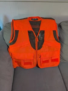 Master Sportsman Rugged Outdoor Gear Vest Size XL Orange Hunting Shooting - Picture 1 of 7