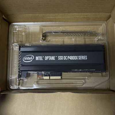 Intel Optane DC P4800X 750GB SSD HHHL PCIE 3.0 x4 PBW NVMe SSDPED1K750GA01 New - Image 1 of 2