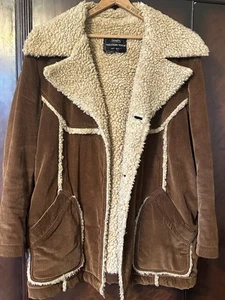Vintage 70's Sears Western Wear Corduroy Sherpa Lined Jacket Sz XL, Country Boho - Picture 1 of 14