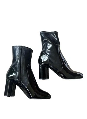 Louis Vuitton Silhouette Enamel Black Flower Heel Boots Pump EU38.5 - Image 1 of 4