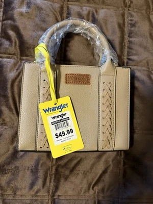 Cartera bandolera de lona Wrangler para damas Southwestern Country Western marrón Foto 1 de 4