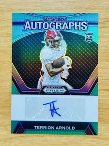 2024 Prizm Draft Picks Terrion Arnold #DPA-TAD Green Prizm Autograph - Bild 1 von 2