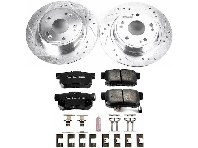Rear Brake Pad and Rotor Kit For 2016-2022 Acura ILX 2017 2018 2019 2020 SH572MF — 第 1/1 张图片