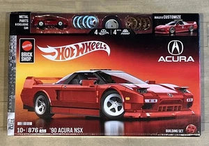 Mattel Brick Shop Hot Wheels Elite Series ’90 Acura NSX JFT17 Te37 Lego Diecast - Picture 1 of 6