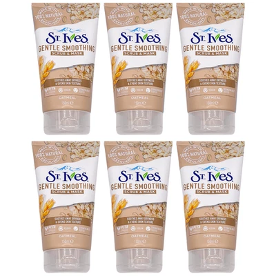 St. Ives Gentle Smoothing Face Scrub & Mask Oatmeal 150ml - 6 Pack - Image 1 of 3