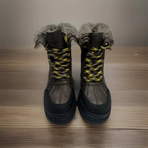 UGG ASHTON ADDIE TIPPED ANTHRAZIT LEDER WASSERDICHT DAMENSTIEFEL GRÖSSE US 6 - Bild 1 von 7