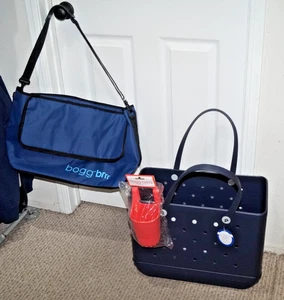 BOGG BAG COOLER COMBO TOTE ORIGINAL XL LARGE W/ CUP CADDY NAVY BLUE NEW LOT OF 3 - Picture 1 of 12