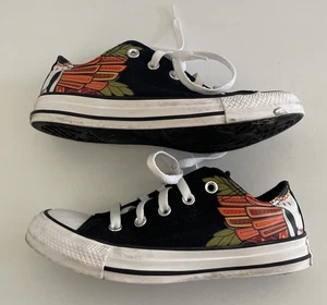 Converse Sneakers Day Of the Dead Día de los Muertos Black Size W 6/M 4 - Picture 1 of 10