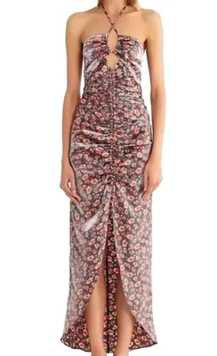 Nuevo con etiquetas Maxi Vestido Rumer Revolve Mujer Soraya Acanalado Negro Floral Pequeño Fiesta Nupcial Foto 1 de 4