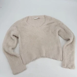 Jonathan Simkhai Pullover Wimpern U-Ausschnitt elfenbeinfarben Small - Bild 1 von 4