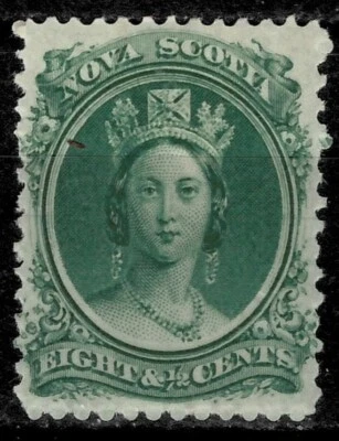 British Colonies Nova Scotia 1860 ☀ 8½c green  ☀ MH stamp - Image 1 of 2