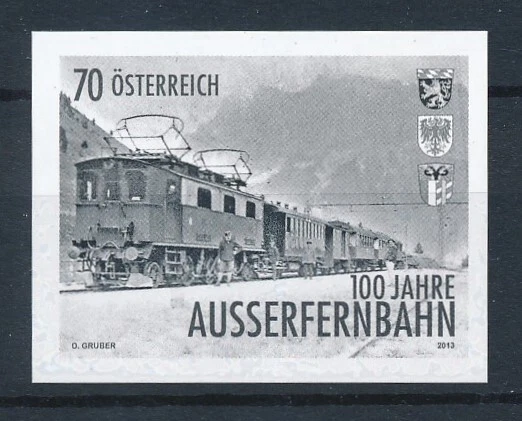 [113310] Austria 2013 trenes ferroviarios Eisenbahn Imperf. Estampado negro MNH Foto 1 de 1