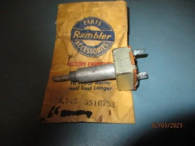 AMC Rambler 1965 luz de cortesía interruptor en tablero clásico embajador nos Foto 1 de 4