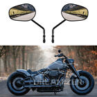 Motorcycle Long Stem Mirrors For Harley Sportster Dyna Fatboy Softail Rocker C