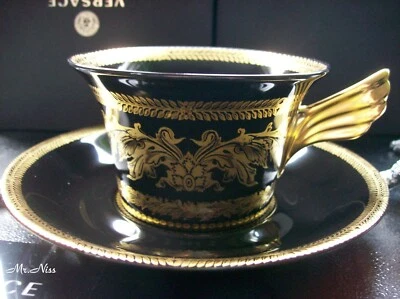 Rosenthal Versace 25 Jahre Gold Baroque 1 x Teetasse 2-tlg *1 A NEUWARE & OVP* - Bild 1 von 4